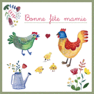 Poules joyeuses pour c&eacute;l&eacute;brer ma mamie